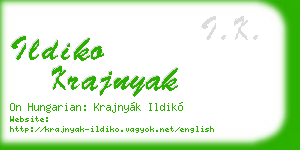ildiko krajnyak business card